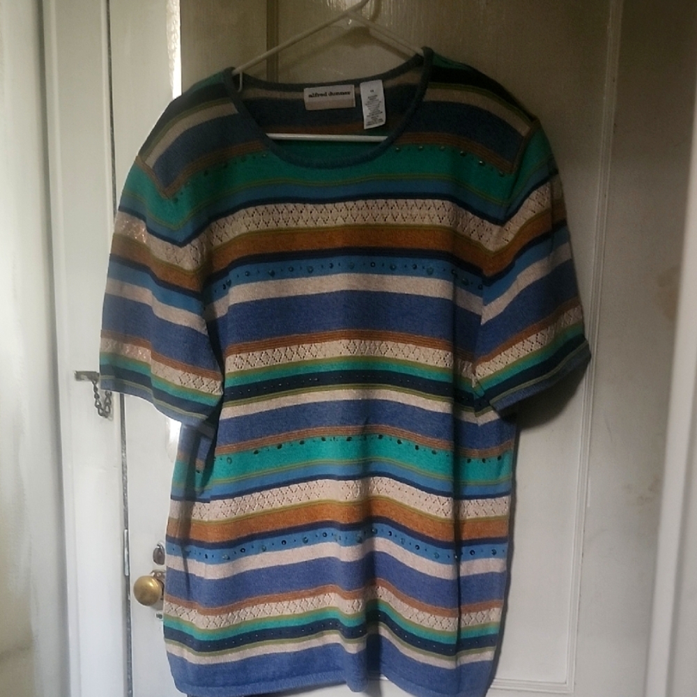 Alfred Dunner Multicolor Knit Top